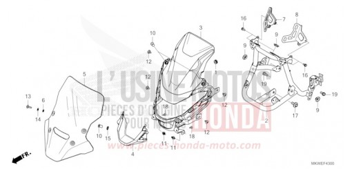 COPERCHIO ANTERIORE NC750XAS di 2025
